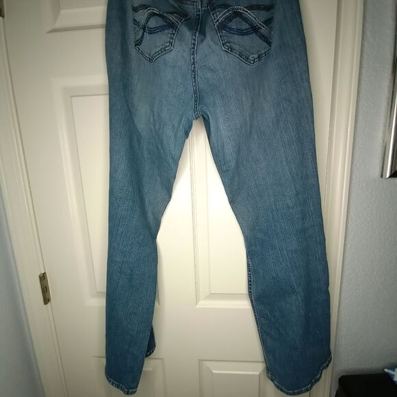 Tommy Hilfiger 14R Full Length Blue Denim Zipper Pockets Women's Jeans - Picture 10 of 11